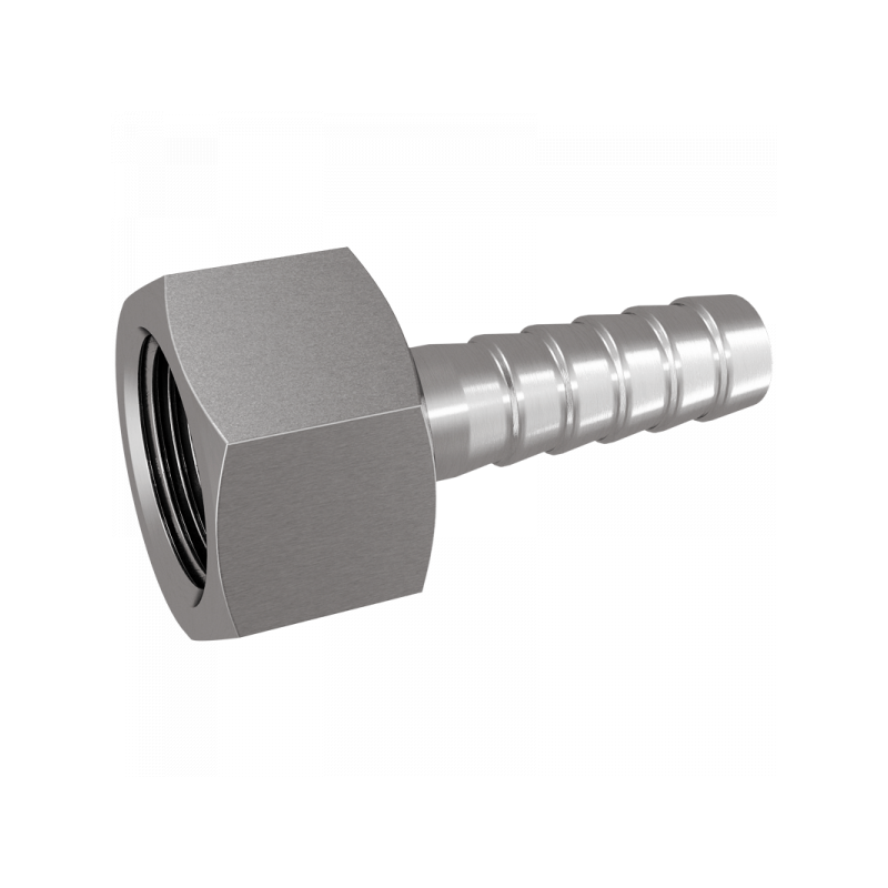 Schlauchtülle mit loser Überwurfmutter, BSPP Gewinde, flachdichtend