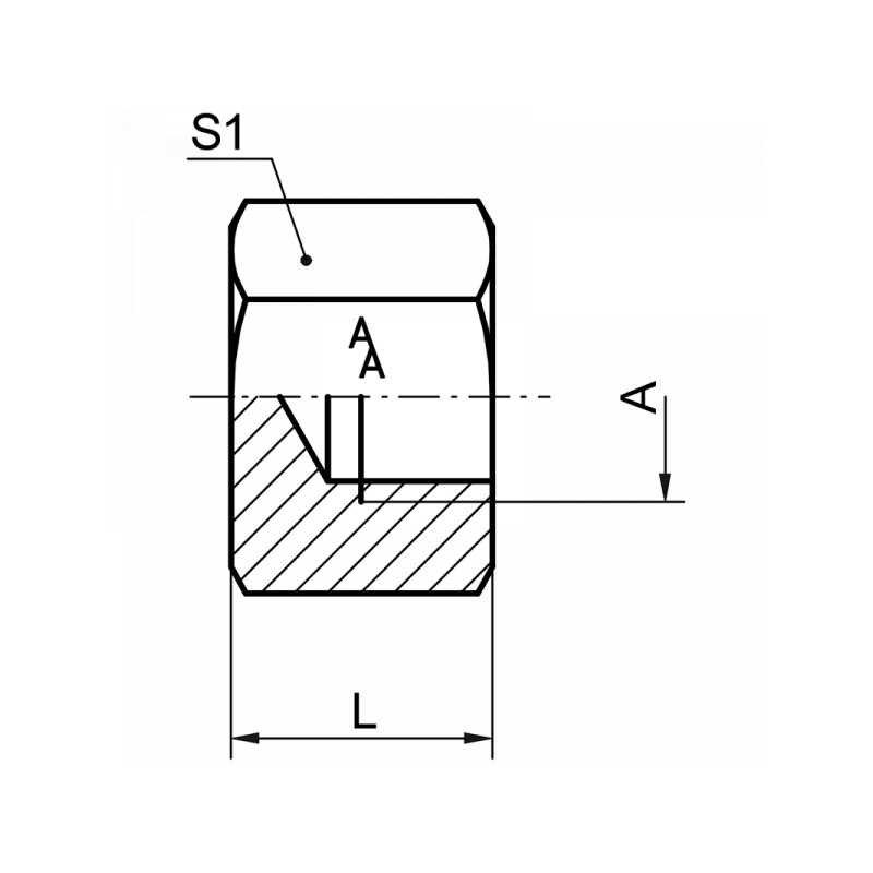 Verschlusskappe,  BSPP Gewinde