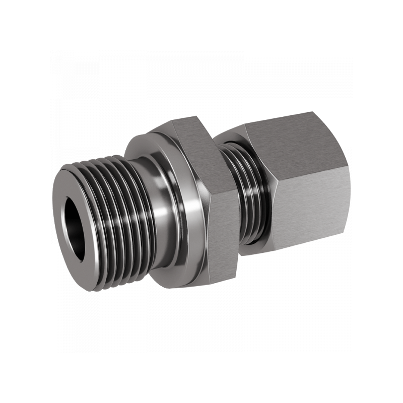 Gerade Einschraubverschraubung, Einschraubgewinde metrisch mit Dichtkante Form B, leichte Reihe