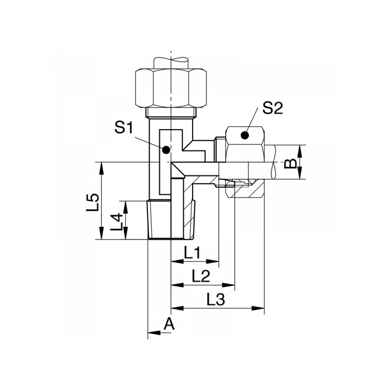L-Einschraubverschraubung, Einschraubgewinde BSPT, leichte + schwere Reihe