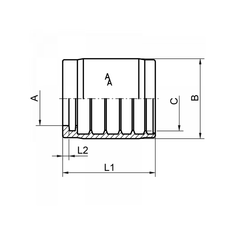 Pressfassung 4010 für Schlauch nach EN 853-1SN / 2SN DIN 20022 und EN 857-2SC für Nichtschälung