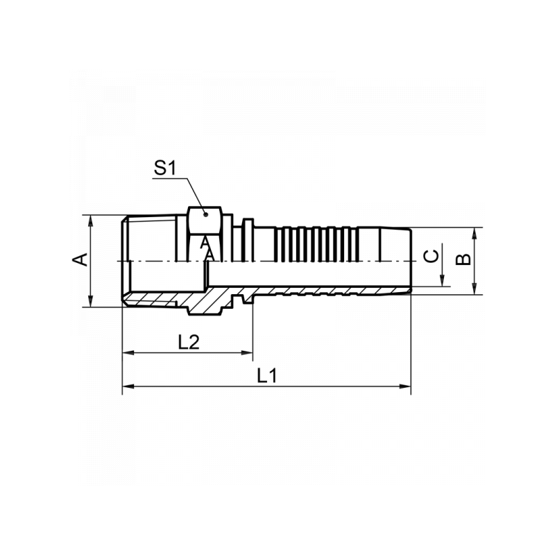Pressnippel AGN, Außengewinde NPT