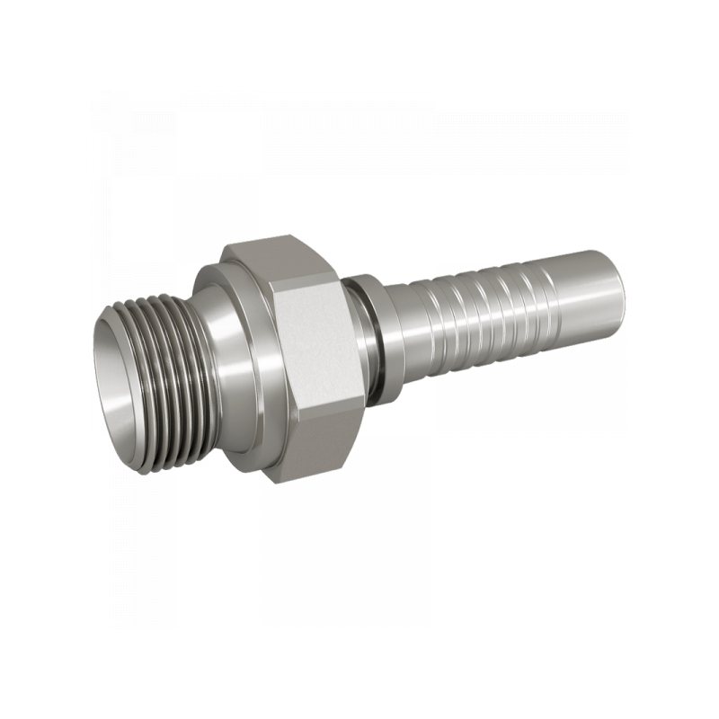 Pressnippel AGR-D, mit 60° Konus und Dichtkante Form A, Außengewinde BSPP