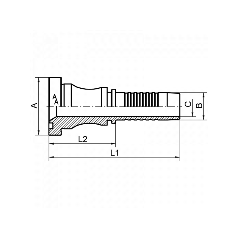 Pressnippel SFS, mit Flansch 6000 PSI, schwere Reihe
