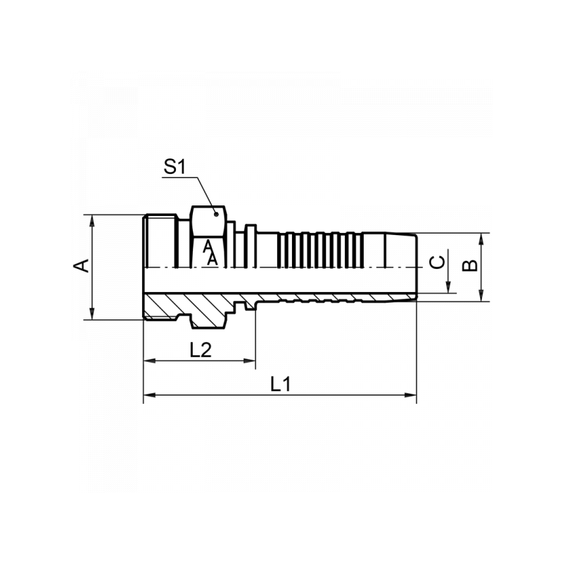 Presssnippel AGR-F, flachdichtend, Außengewinde BSPP