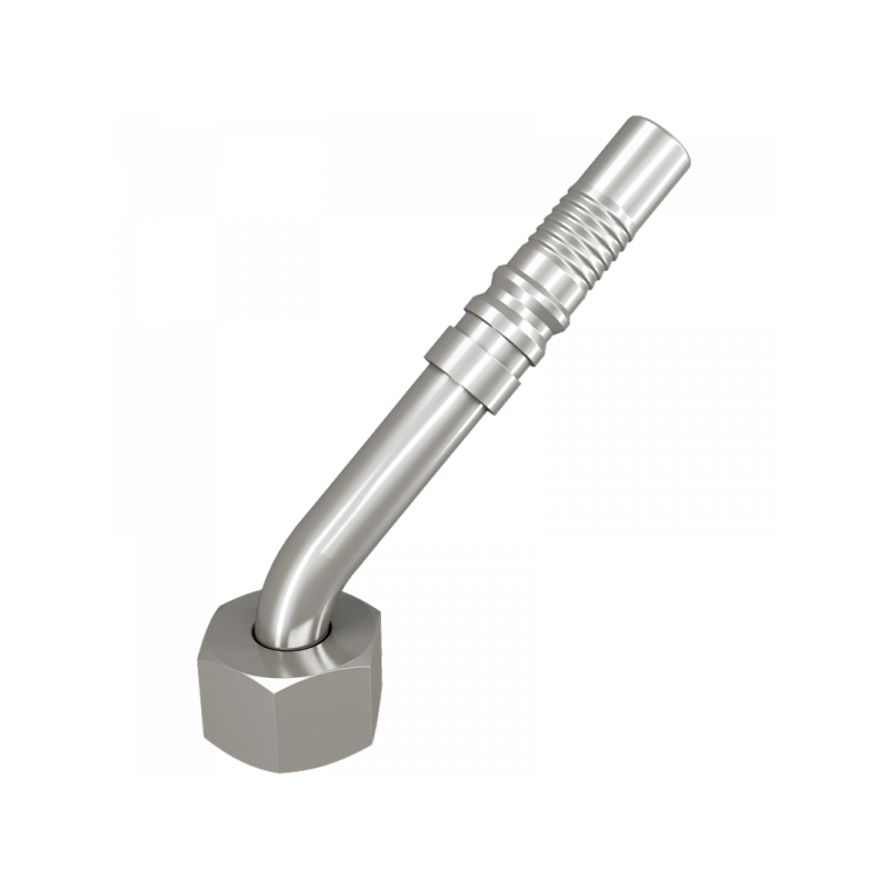 Pressnippel DKOS 45°,  Dichtkegel mit 24° Konus und O-Ring, schwere Reihe, Dichtkopf metrisch