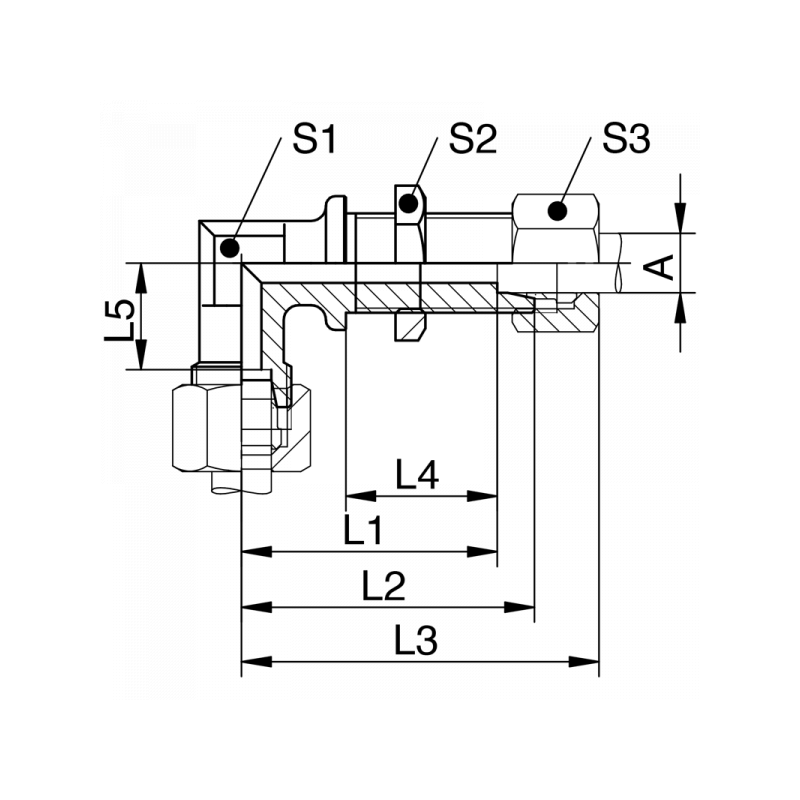 Winkel-Schottverschraubung, leichte + schwere Reihe