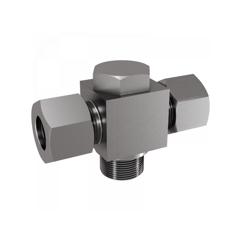 T-Schwenkverschraubung, Einschraubgewinde BSPP mit Dichtkantenring, leichte + schwere Reihe