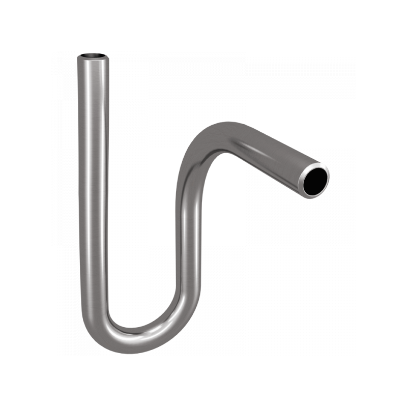 Wassersackrohr, DIN 16282, Form F, Anschweißende x Anschweißende, U-Form, Material: Stahl, 1.4571 für horizontale Druckentnahme