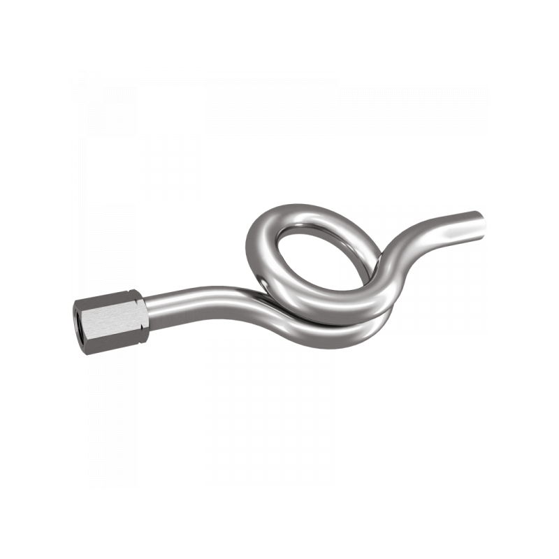 Wassersackrohr, DIN 16282, FormD, Anschweißende x Spannmuffe, Kreisform, Material: Stahl, 1.4571 für vertikale Druckentnahme