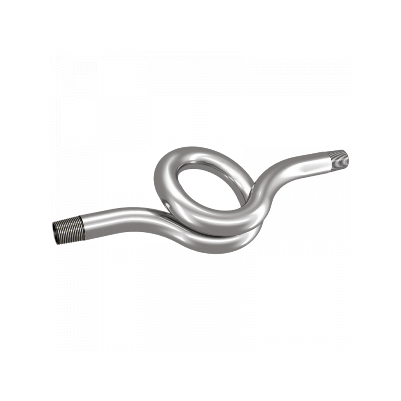 Wassersackrohr, PN 25, Zapfen x Zapfen, Kreisform, Material: Stahl, 1.4571
