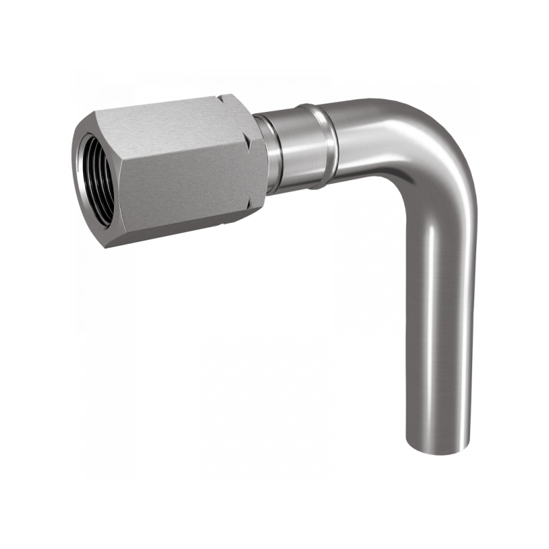 Wassersackrohr, Winkelform 100 x 80 mm lang, Material: Stahl, 1.4571