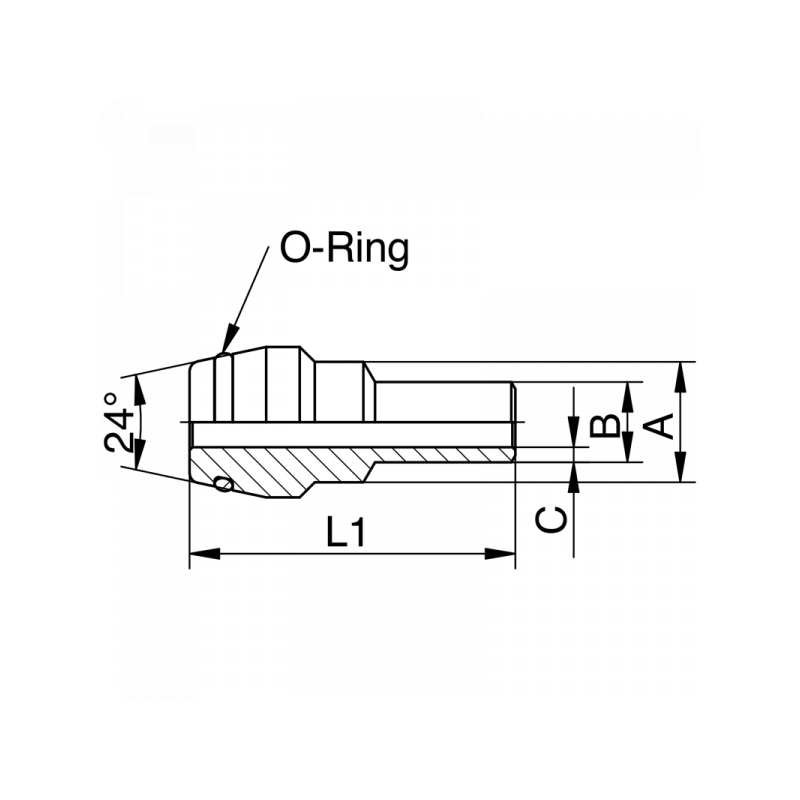 Reduzierschweißkegel mit O-Ring Abdichtung, leichte Reihe