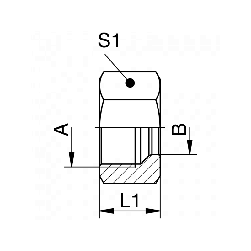 Überwurfmutter für Schneidringverschraubungen DIN 3870, leichte + schwere Reihe, *SB = Silber beschichtet