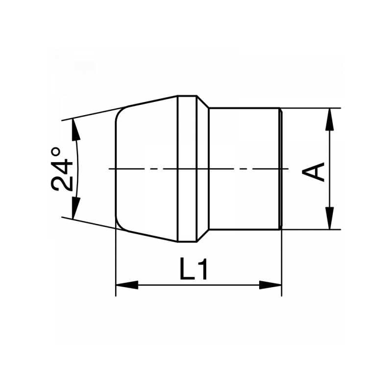 Verschlusskegel für 24° Konus, leichte + schwere Reihe