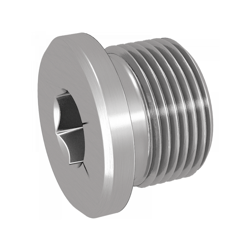 Verschlussstopfen mit Innensechskant, BSPP Einschraubgewinde mit Dichtkante Form B
