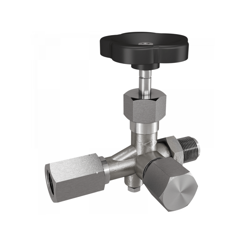 Fig. 70 Manometer gauge valve, DIN 16271, male thread x sleeve x test