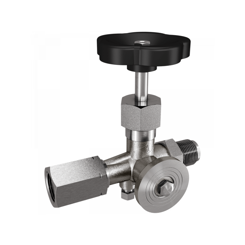 Fig. 71/A Manometer gauge valve, DIN 16271, male thread x sleeve x