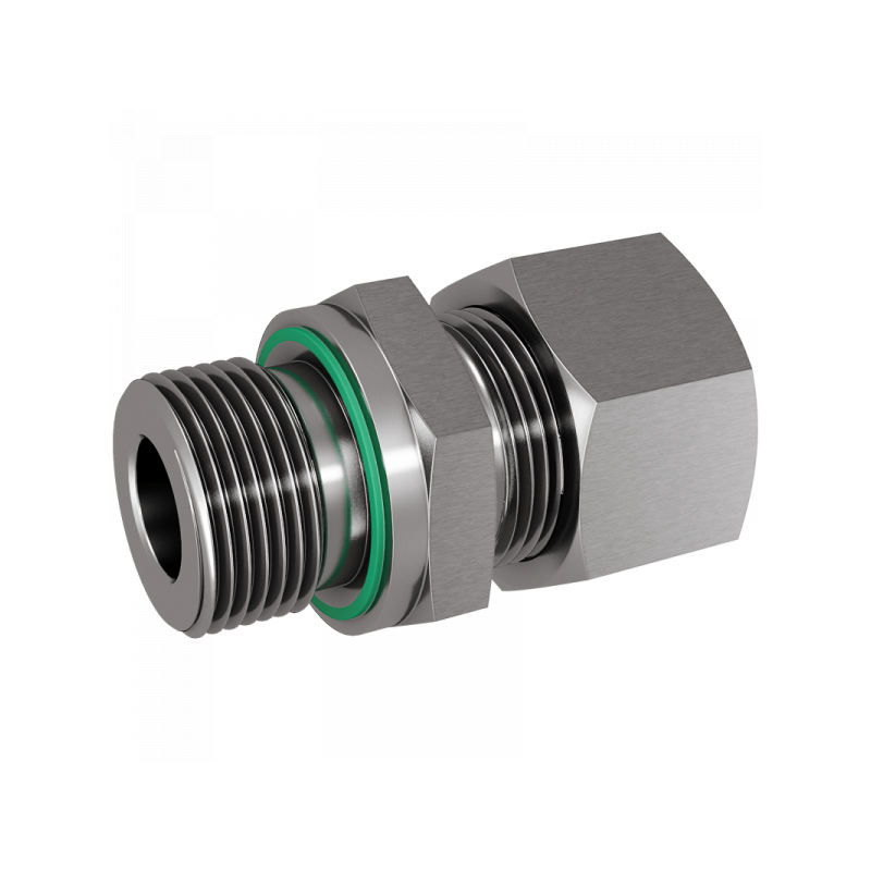 GESRED Straight male stud coupling, male thread BSPP with sealing